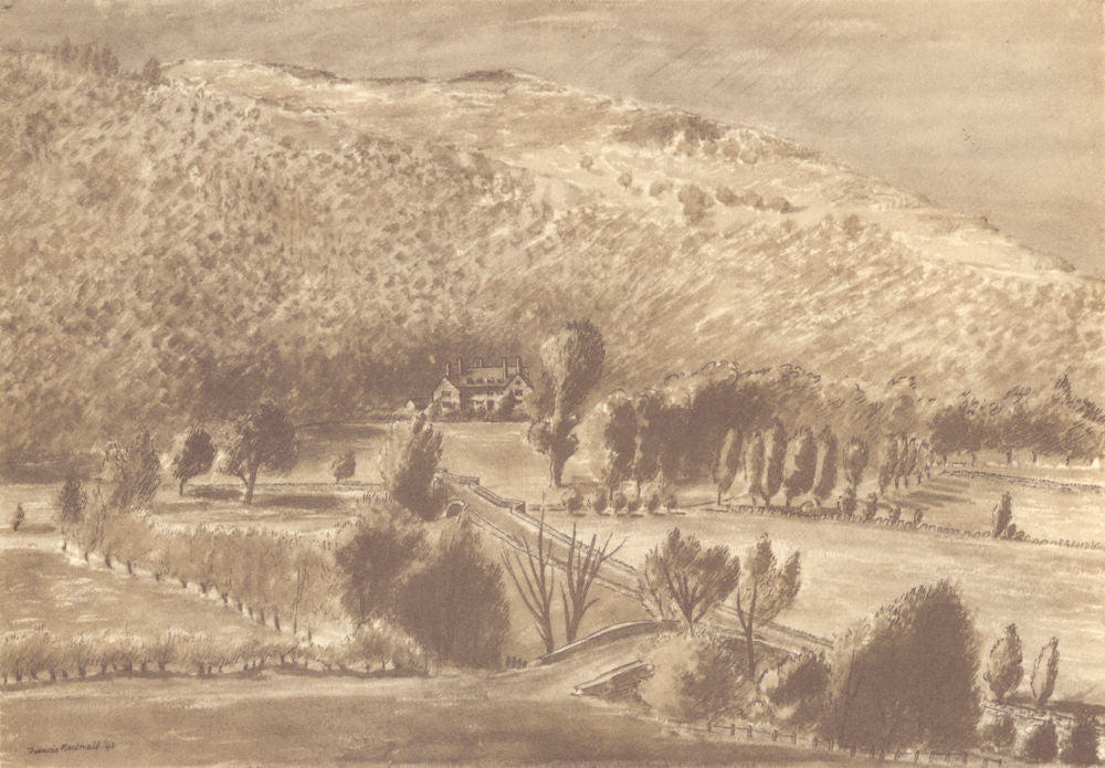 WALES. Pont Dol-y-Moch. By Frances Macdonald 1948 old vintage print picture